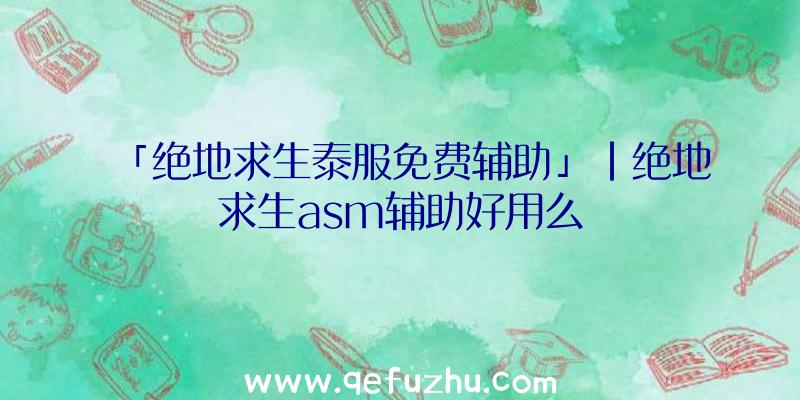 「绝地求生泰服免费辅助」|绝地求生asm辅助好用么